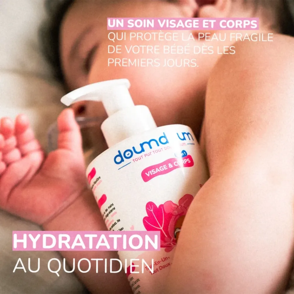 Doum Doum Lait Hydratant Bébé 2-en-1 Visage & Corps à l’Huile d’Avocat