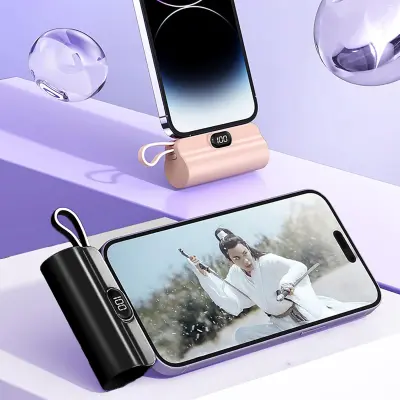 Mini Power Bank Portable Anker 10W 5000mAh avec Connecteur Direct - باور بانك مصغر ومحمول