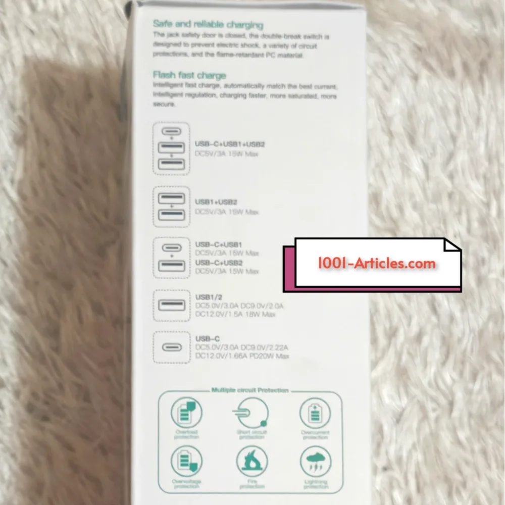 HOCO PD 20W Chargeur Multiples Fast, USB Type C