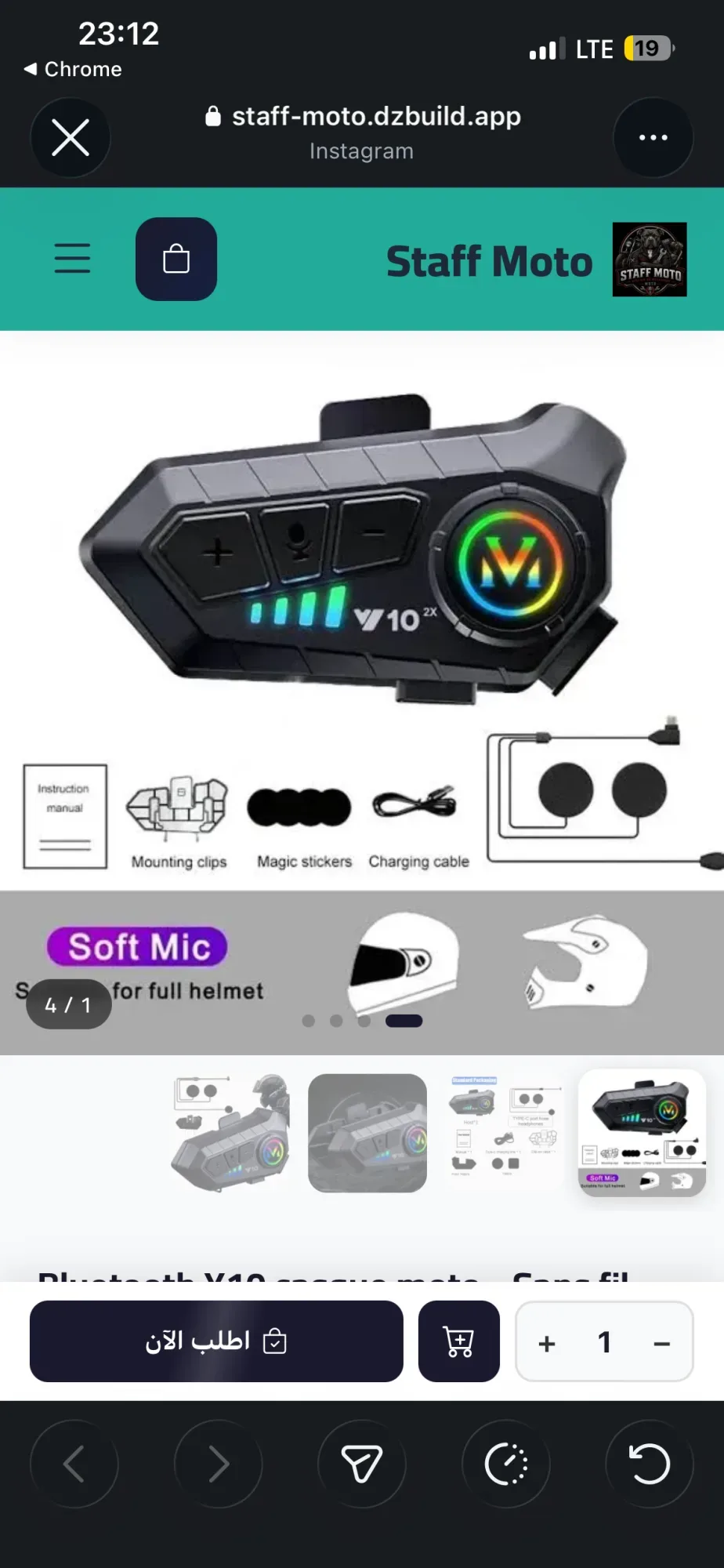 Bluetooth Y10 de Casque Moto - Son Haute Qualité