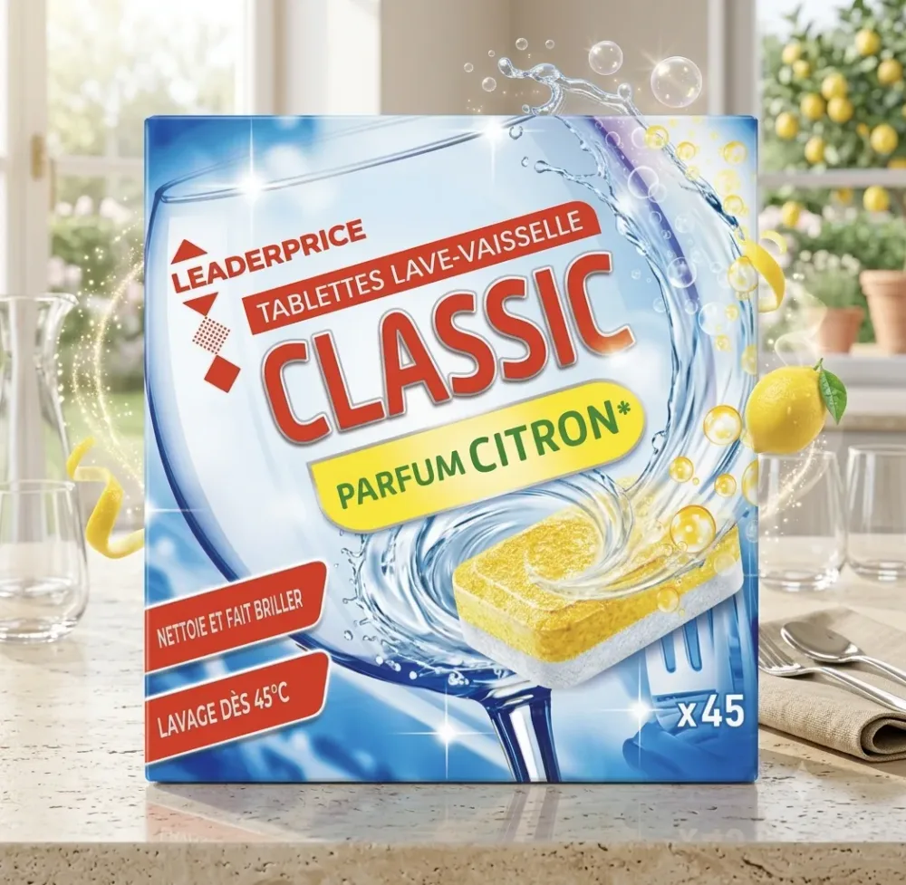 🍋 Leader Price Classic – أقراص برائحة الليمون