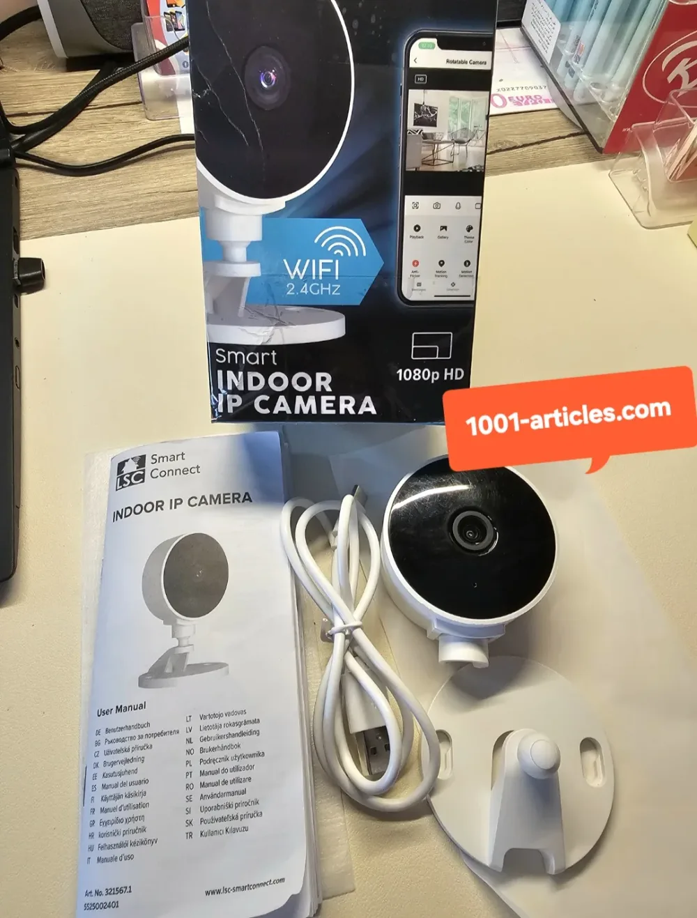 LSC SMART CONNECT, Caméra IP Interne, WiFi, HD 1080p, Tuya compatible.