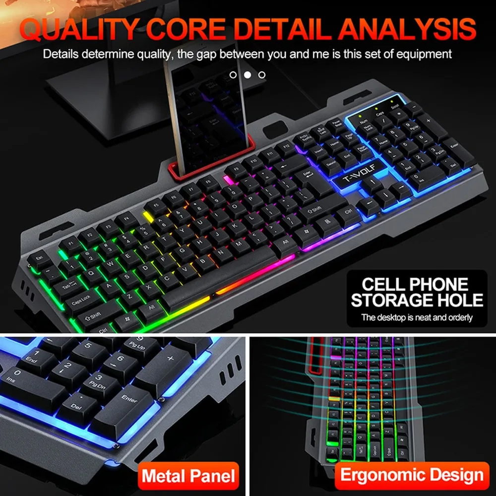 Nova Tech Pack Gaming 4en1 – Ensemble Complet Clavier, Souris, Casque Tapis - مجموعة أدوات الحاسوب كاملة