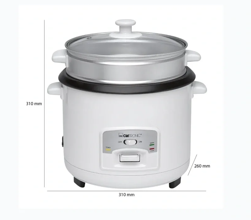 Cuiseur À Riz Et Cuiseur Vapeur 2en1 2.5L 700W Clatronic RK 3566