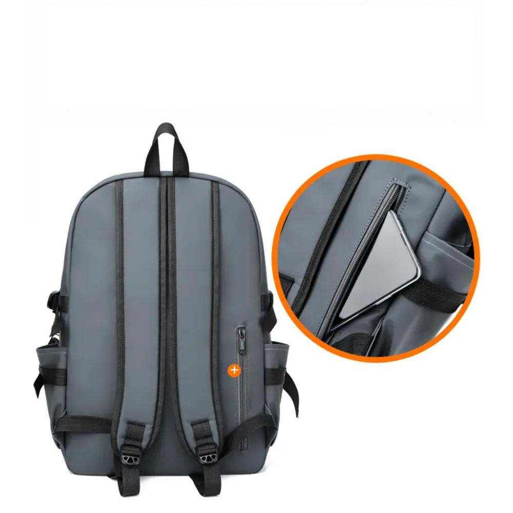Sac à dos Tendance Pour Hommes en tissu Imperméable léger et respirant grande capacité SACHM08GR - حقيبة ظهر لحفظ الكمبيوتر المحمول والأعمال بتصميم عصري ومريح