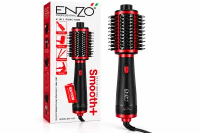 ENZO Professional Smooth+ 4 in 1 – Brosse Soufflante Multifonctionnelle (Modèle EN-4123)