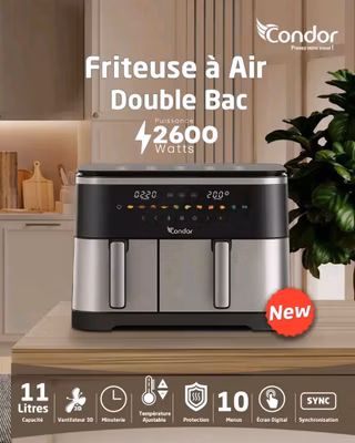 المقلاة الهوائية المزدوجة من Air Fryer – Condor