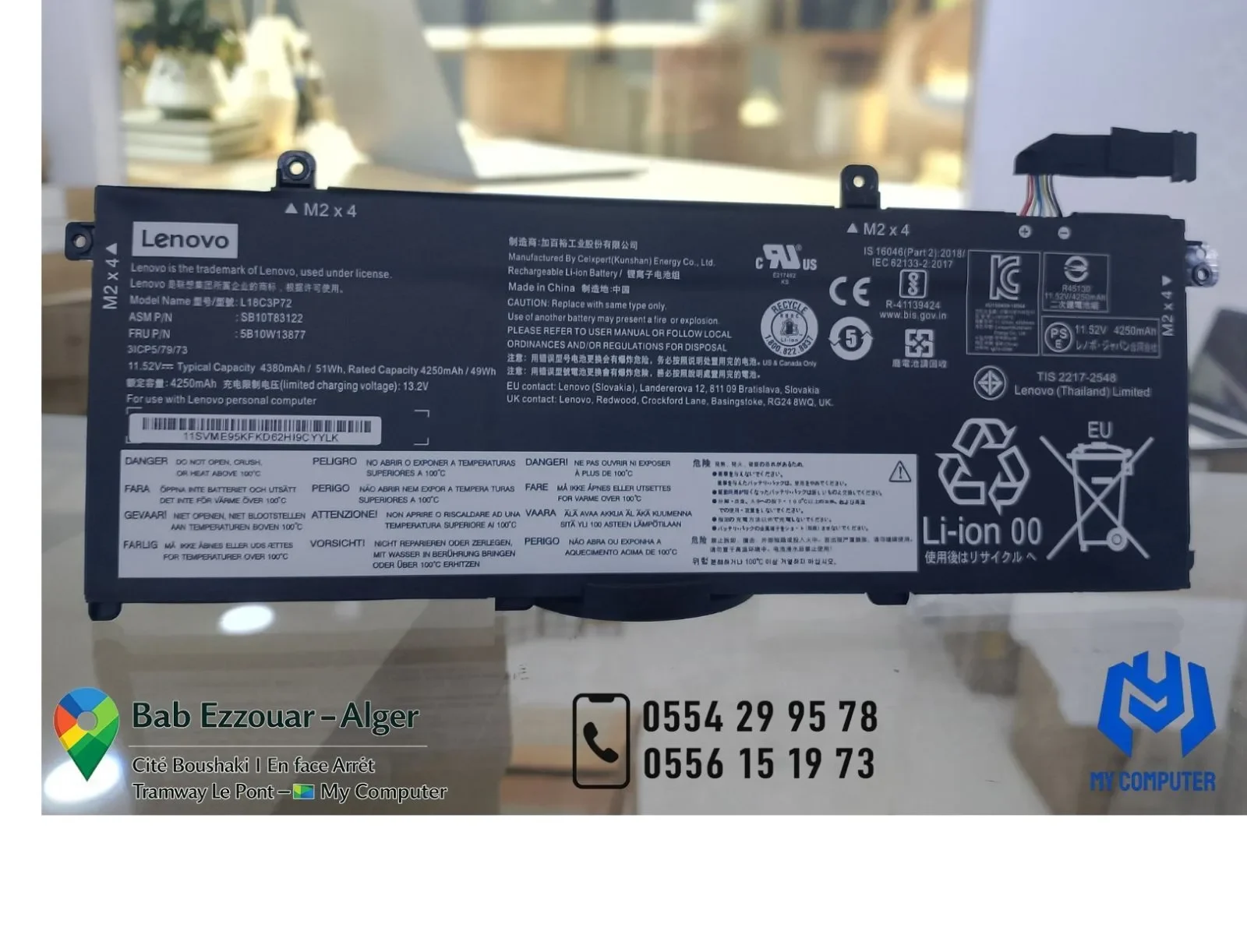 Batterie Lenovo L18C3P72 Originale