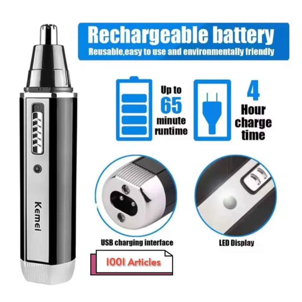 Tondeuse à barbe rechargeable Kemei 04 têtes