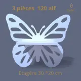 Étagère papillon 3 pièces