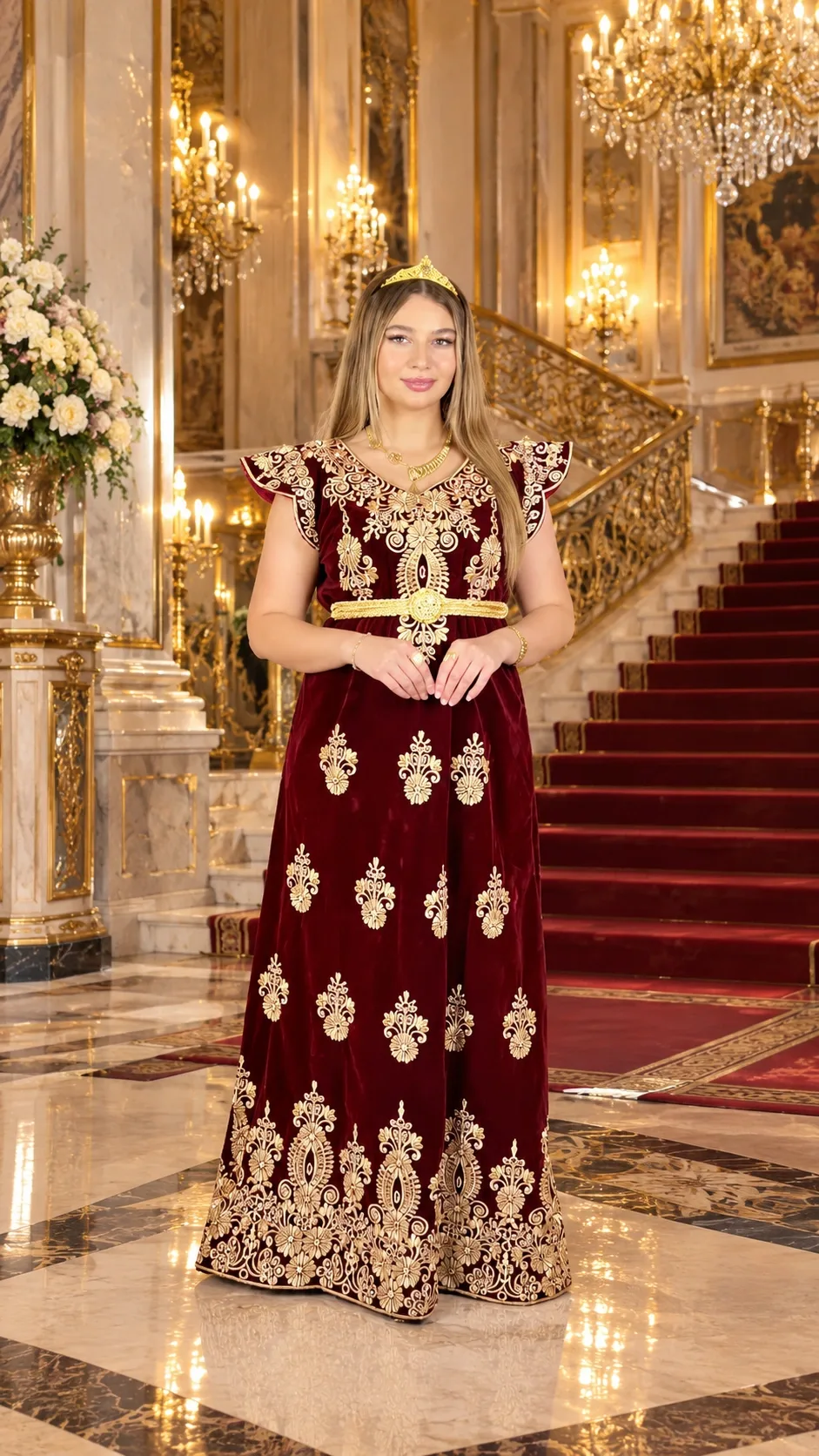 قندورة فرڨاني فاخرة للمناسبات ✨ إطلالة جزائرية راقية تخليكِ مميزة في العرس وكل مناسبة ❤️