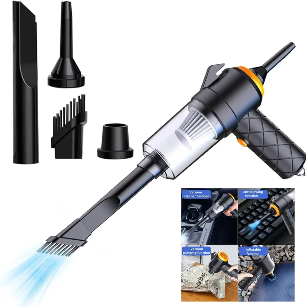 Aspirateur et souffleur 2en1 rechargeable par USB Compact et puissant – مكنسة كهربائية يدوية