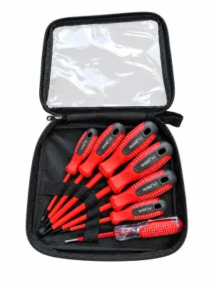 Jeu de tournevis isolés avec testeur de tension 100–500 V AC