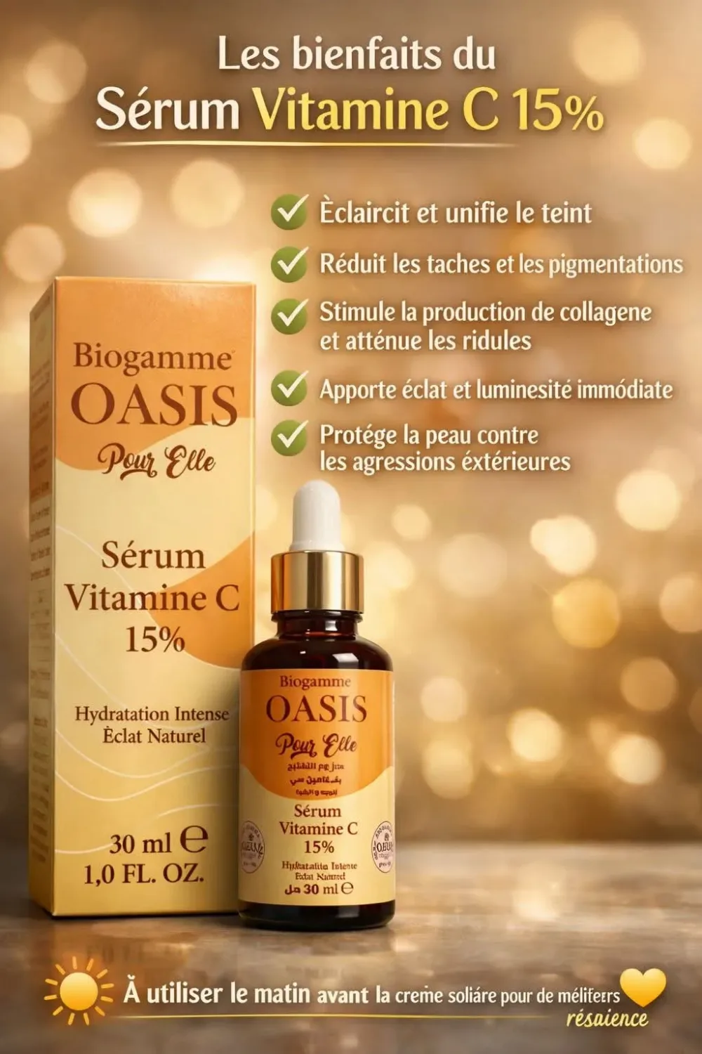 Sérum Vitamine C 15% – Biogamme Oasis
