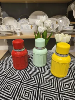 Bouteille Thermos Vintage – Design Rétro Cannelé