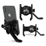 Support Téléphone Vélo et Moto En Aluminium Fixation Griffe d'Aigle Ultra-Stable Orientable à 360° - حامل الهاتف المعدني والمقاوم للصدمات للدراجات النارية والبرية