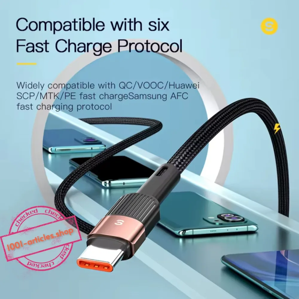 Cable Original ESSAGER 66W 6A USB-Type C - QC 3.0