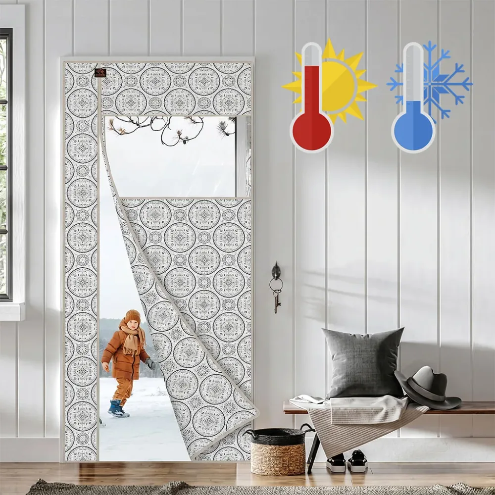 Rideau de Porte Thermique Isolant avec Fenêtre PVC - ستارة الباب الحرارية ذات النافذة الشفافة