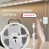 Ruban LED, bande lumineuse avec capteur de mouvement, induction, lumière chaude, USB