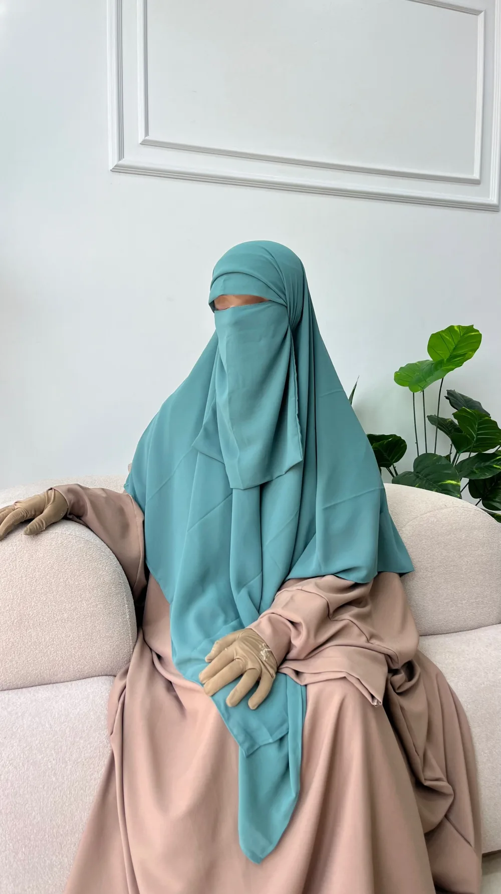 خمار طويل + نقاب عادي