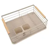 Égouttoir à vaisselle compacte avec bac d’égouttage et porte-couverts – مجفف أواني في المطبخ