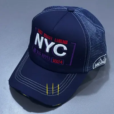 كاسكيطة NYC NEW YORK CITY نيويورك شبكة لون ازرق