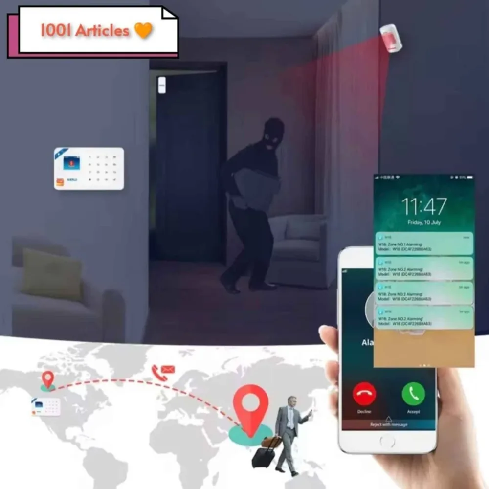 Alarme KERUI W 184 wifi et GSM, Tuya Smart