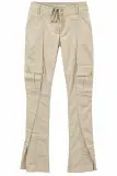 Pantalon Femme Cargo Beige – Coupe Ajustée