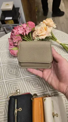 👝 PETIT PORTEFEUILLE CUIR GRAINÉ
