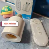 Douille de Lampe E27, 60W avec télécommande, sans fil, minuterie intelligente.