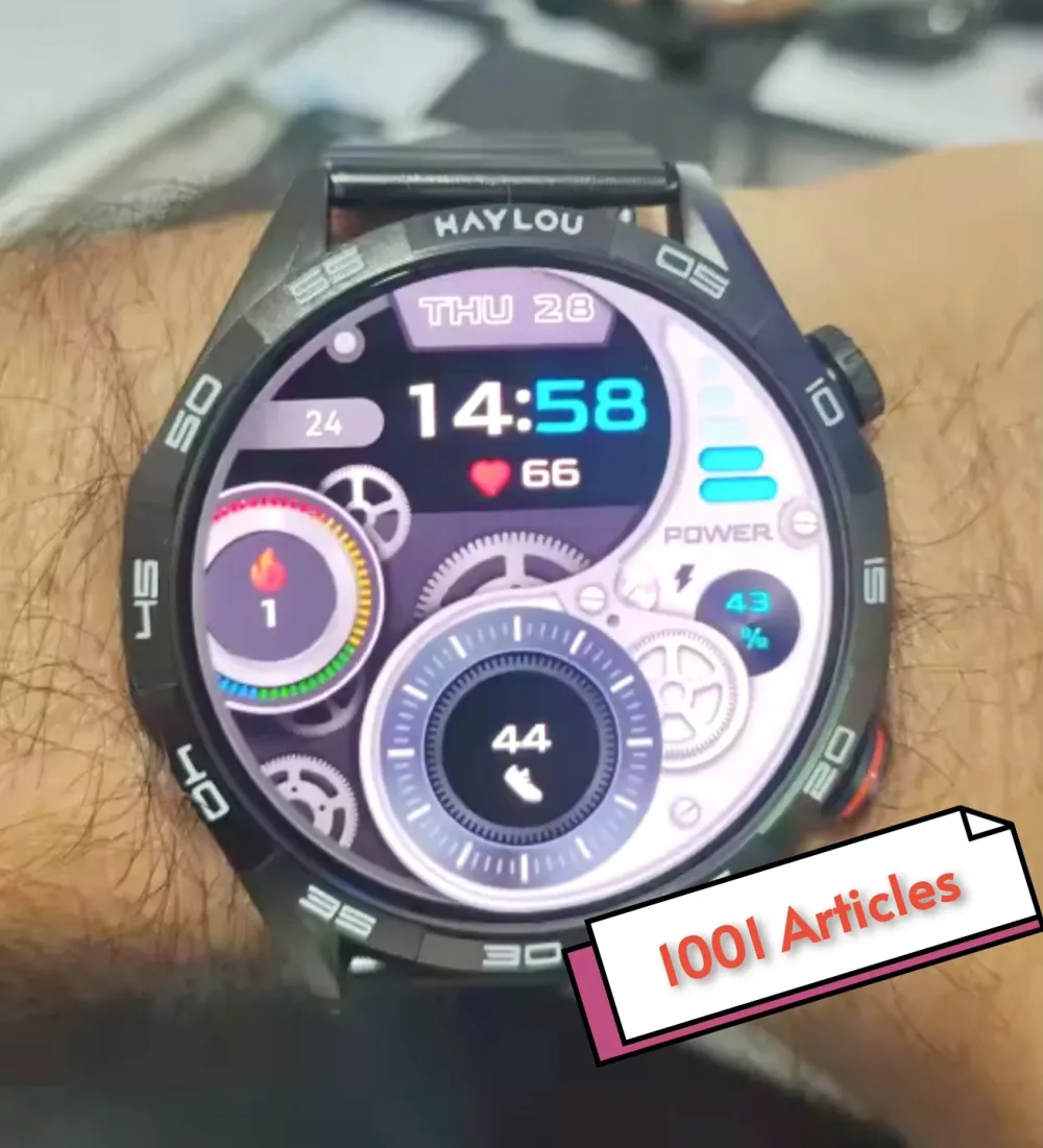 HAYLOU SOLAR 5 - Smart Watch pour Homme - 1.58", Amoled 60Hz, IP68