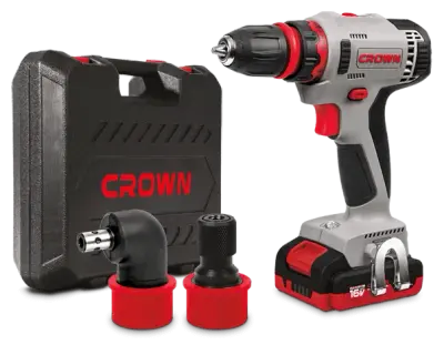 Visseuse Perceuse Multi-Usage Mandrin Changeable et Adapt 90° 16V CROWN - CT21082HQ
