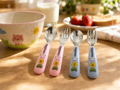 Set Couverts Enfant "Happiness" – Cuillère & Fourchette