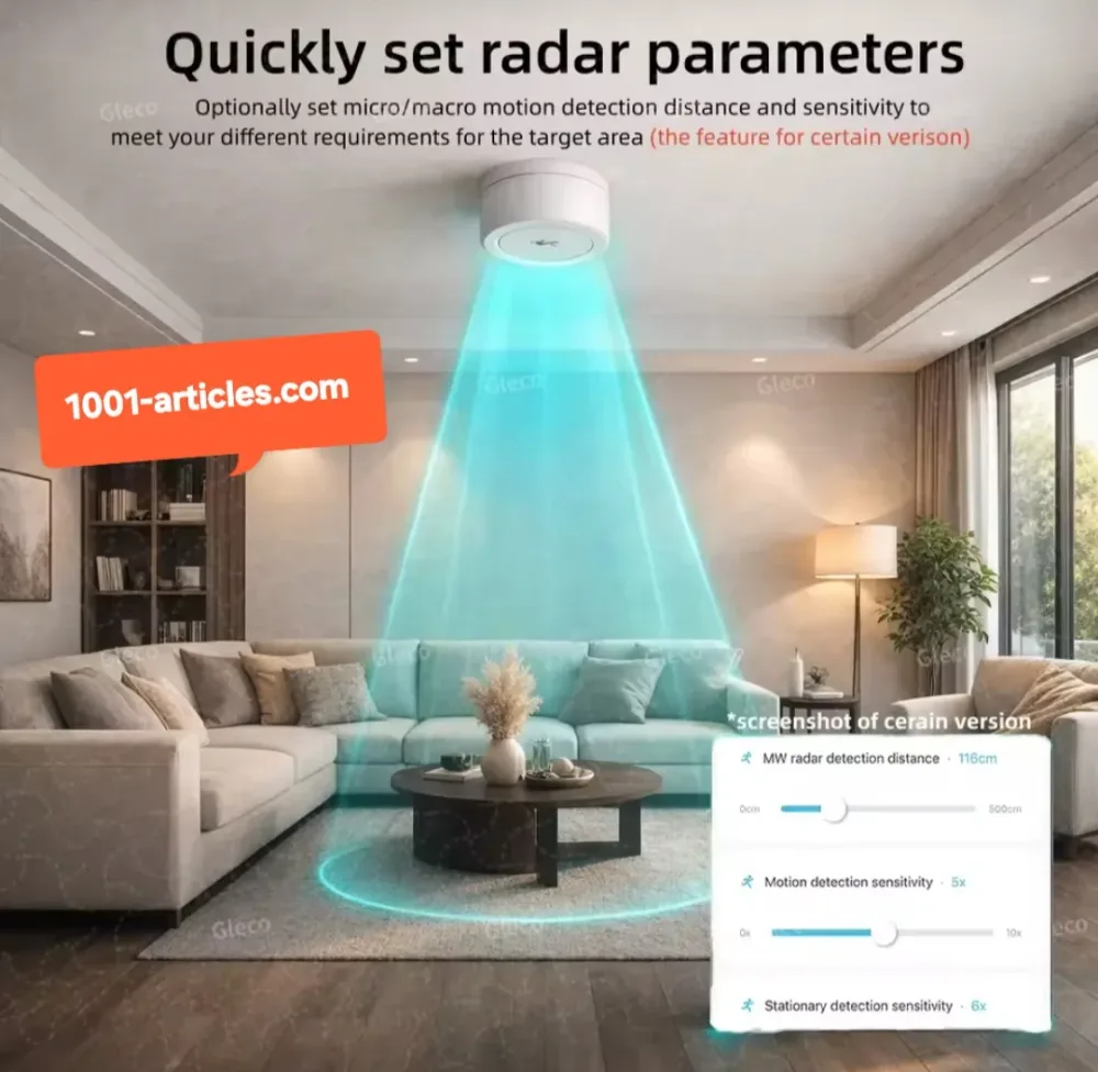 Capteur de Présence PIR, Radar Zigbee 24G, Mmwave, Tuya Smart.