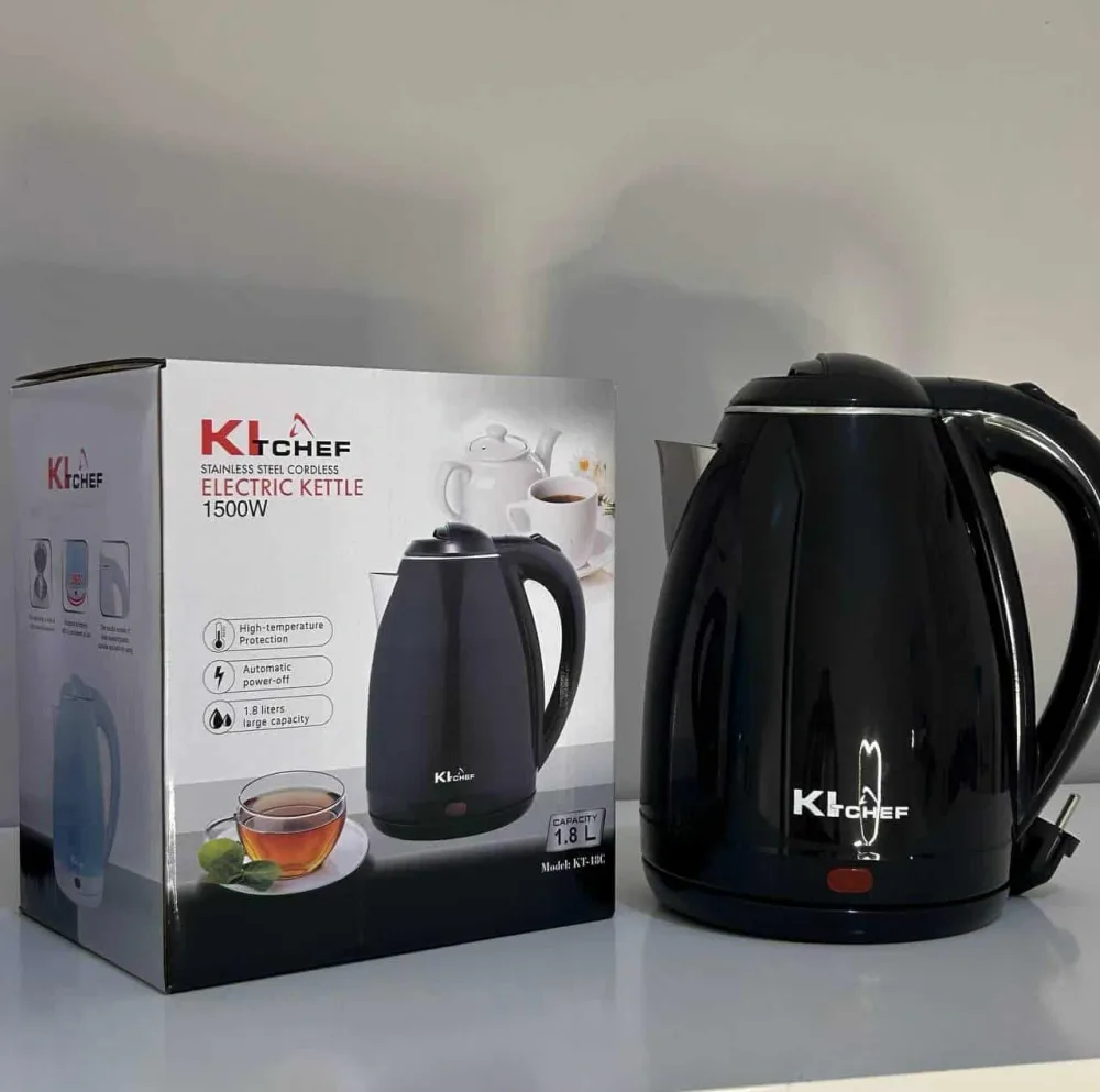 غلاية الماء الكهربائية Kitchef 1.8L – الأناقة والسرعة في مطبخك!
