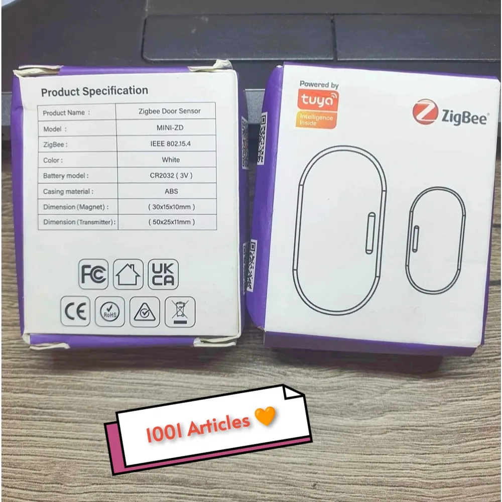 Capteur intelligent d'ouverture de porte / fenêtre - Tuya Smart Zigbee