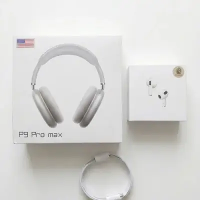 Pack p9 pro max + airpod 3 + cable