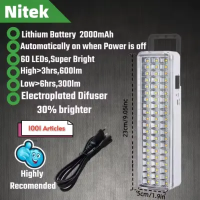 Lampe de secours LED, portable, murale, rechargeable