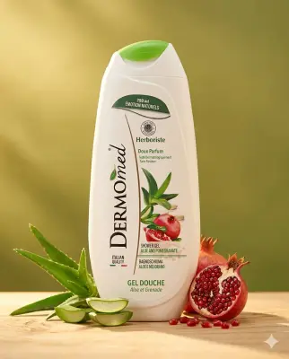 Dermomed جال دوش بعطر الصبار والرمان 250ml