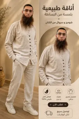 اونسومبل لان 100 % LINEN NATURE ORIGINAL