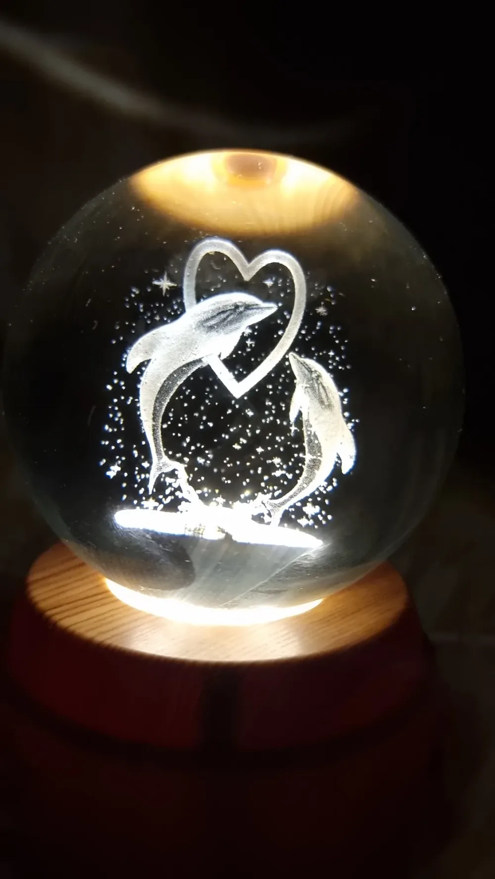 Veilleuse boule de cristal 🔮 3D " 9cm "