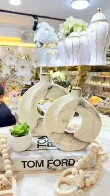 Dio vase donut marbré