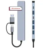 Adaptateur multiports / Station d'accueil HUB USB + Type C 7 in 1