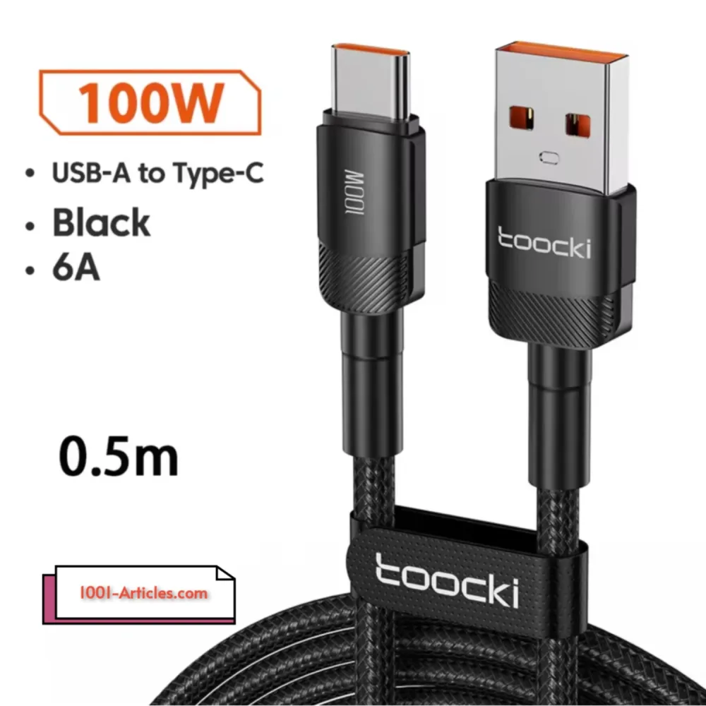 Cable Original Toocki PD 100W 6A USB-Type C