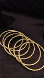 Ensemble de 6 bracelets Doré jonc Torsadés