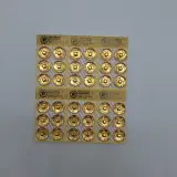 Bouton Pression Metal Or