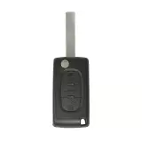 Coque de clé à distance Peugeot Flip 3 boutons sans support de batterie lame HU83