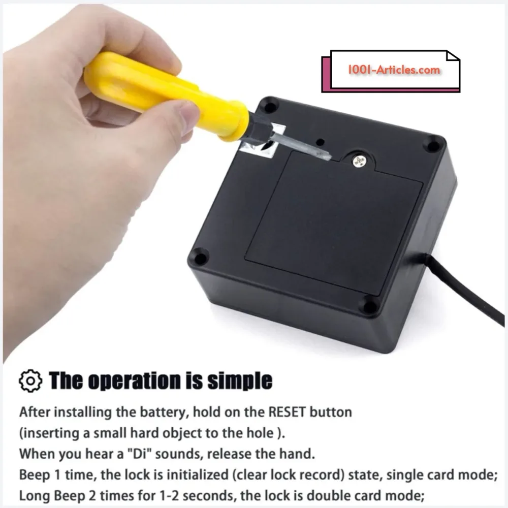 Serrure digitale automatique encastrée - Tag et carte RFID.