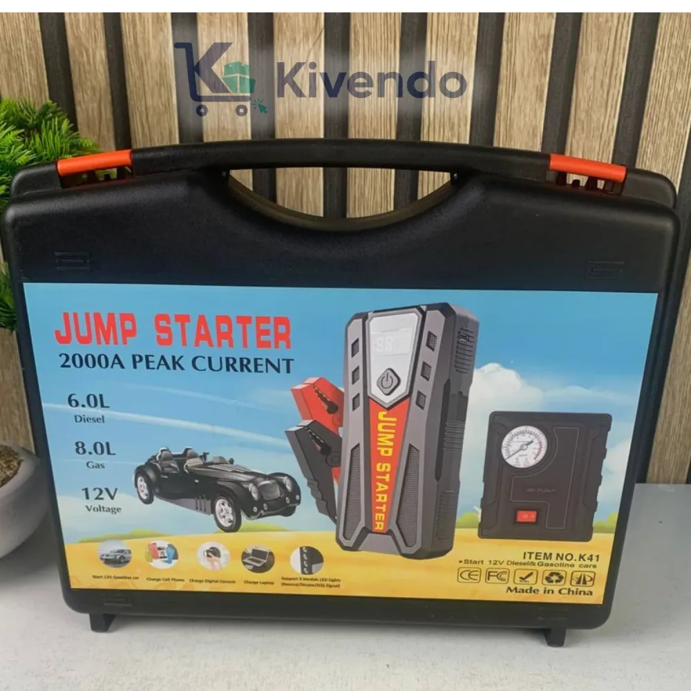 Jump Starter et Compresseur d'Air 2-en-1