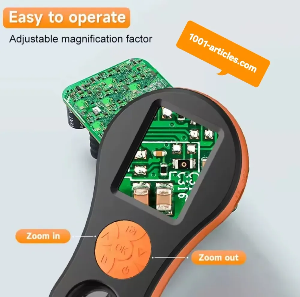 Loupe numérique / Microscope portable 2 MP, IPS 2.0 pouces, UHD 1080p, zoom 50X.